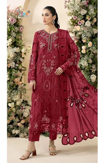 Sf 5638 E To H By Shree Chiffon Pakistani Salwar Suits 